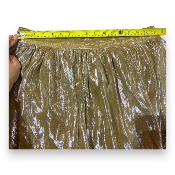 London Jean Intermix Metallic Silk Blend Skirt Sz 12 Large - Picture 3 of 5
